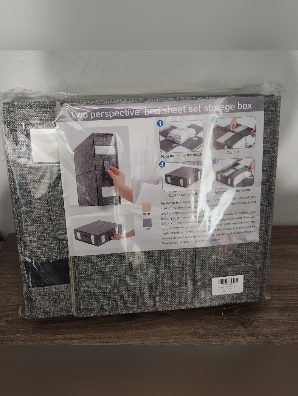 Bed Sheet Set Organizer and Storage -  Pack of 2